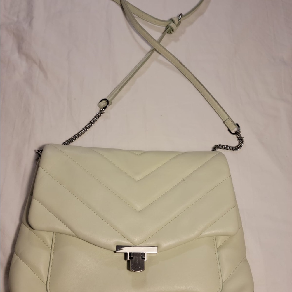 A New Day Cream Chevron Crossbody Bag